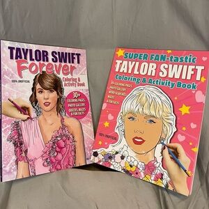 New-Two Taylor Swift Coloring & Activity Books - Pink and Blue